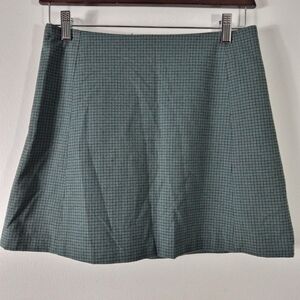 Aritzia Sunday Best Green Plaid Mini Skirt